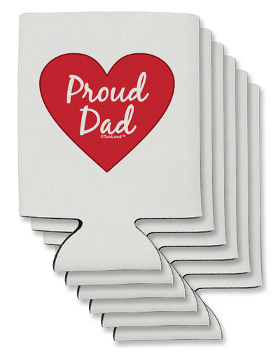 Proud Dad Heart Can / Bottle Insulator Coolers by TooLoud-Can Coolie-TooLoud-6-Davson Sales