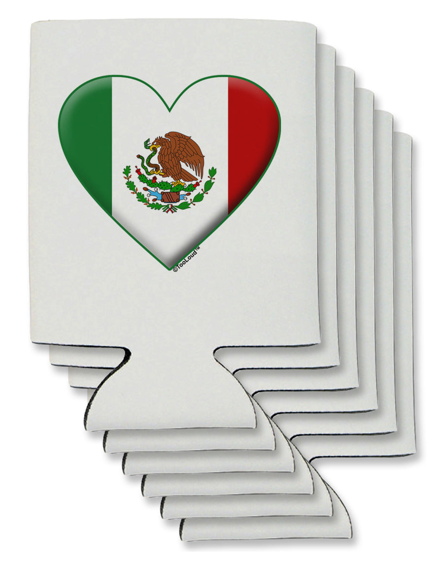 Mexican Flag Heart - Beveled Can / Bottle Insulator Coolers by TooLoud-Can Coolie-TooLoud-1-Davson Sales