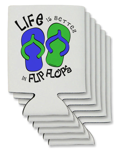 Life is Better in Flip Flops - Blue and Green Can / Bottle Insulator Coolers-Can Coolie-TooLoud-6-Davson Sales