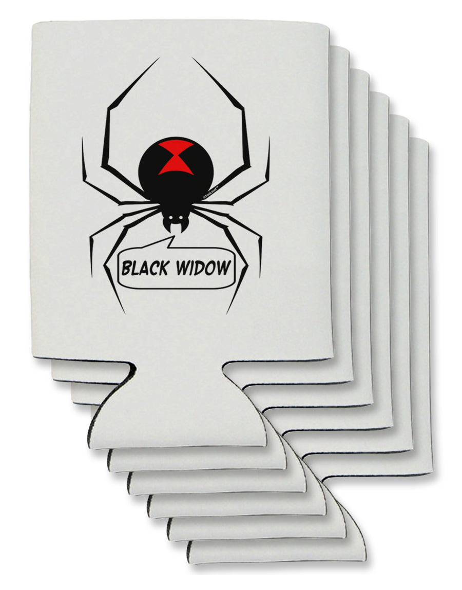 Black Widow Spider Design - Text Can / Bottle Insulator Coolers-Can Coolie-TooLoud-1-Davson Sales