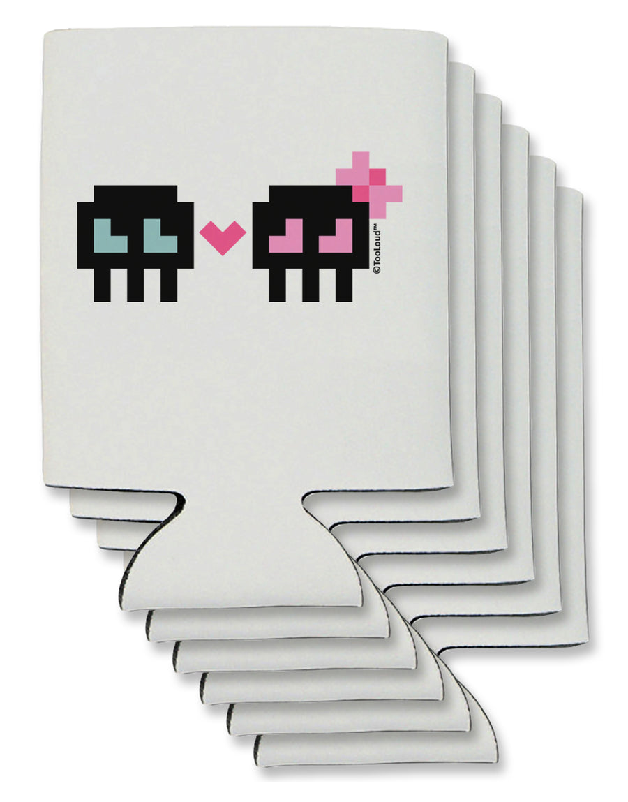 8-Bit Skull Love - Boy and Girl Can / Bottle Insulator Coolers-Can Coolie-TooLoud-1-Davson Sales