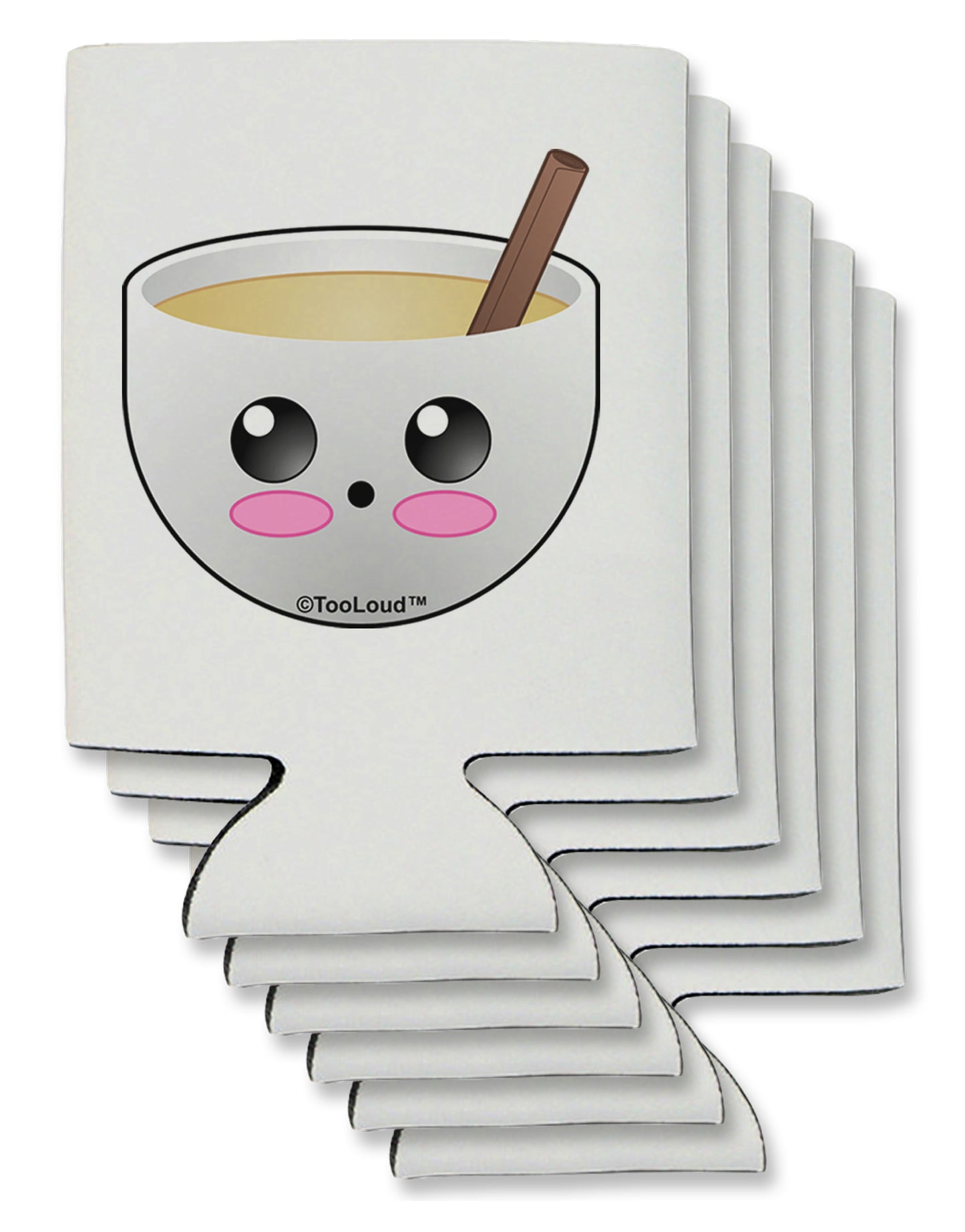 Cute Egg Nog Design - Can / Bottle Insulator Coolers by TooLoud-Can Coolie-TooLoud-6-Davson Sales