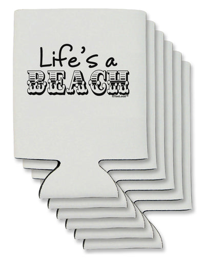 Lifes a Beach Can / Bottle Insulator Coolers by TooLoud-Can Coolie-TooLoud-6-Davson Sales