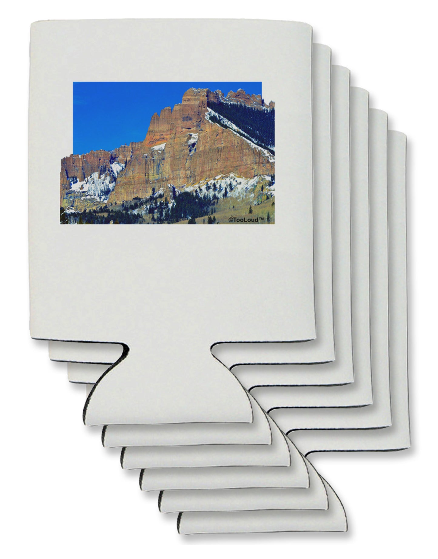 Colorado Snowy Mountains Cutout Can / Bottle Insulator Coolers-Can Coolie-TooLoud-6-Davson Sales