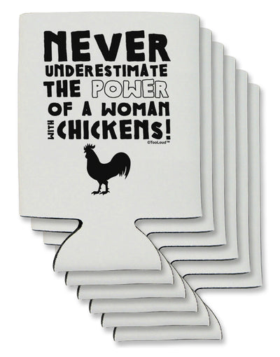 A Woman With Chickens Can / Bottle Insulator Coolers by TooLoud-Can Coolie-TooLoud-6-Davson Sales