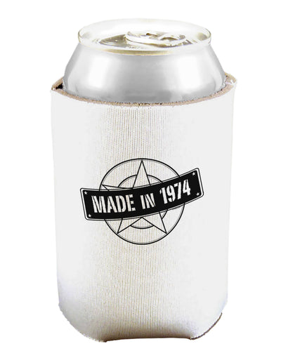 40th Birthday Made In Birth Year 1974 Can and Bottle Insulator Cooler-Bottle Insulator-TooLoud-White-Davson Sales