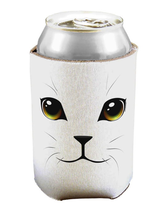 TooLoud Yellow Amber-Eyed Cute Cat Face Can / Bottle Insulator Coolers-Can Coolie-TooLoud-1-Davson Sales