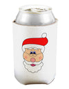 Santa Claus Face Christmas Can and Bottle Insulator Cooler-Bottle Insulator-TooLoud-White-Davson Sales