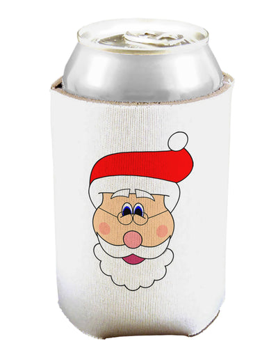 Santa Claus Face Christmas Can and Bottle Insulator Cooler-Bottle Insulator-TooLoud-White-Davson Sales