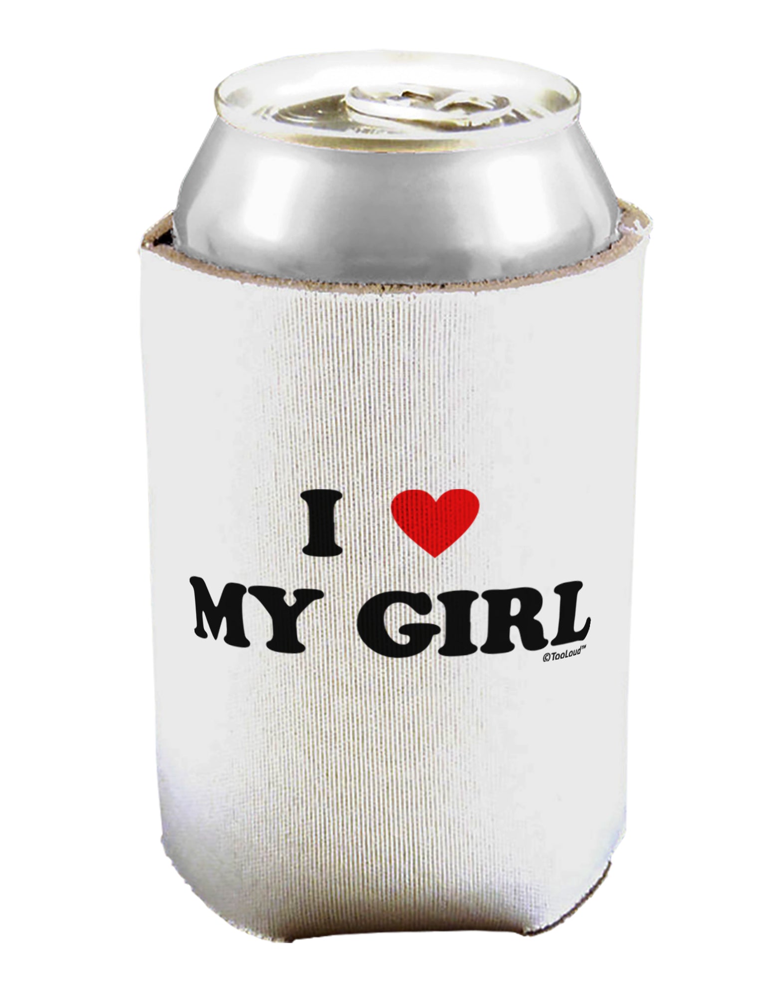 I Heart My Girl - Matching Couples Design Can / Bottle Insulator Coolers by TooLoud-Can Coolie-TooLoud-1-Davson Sales