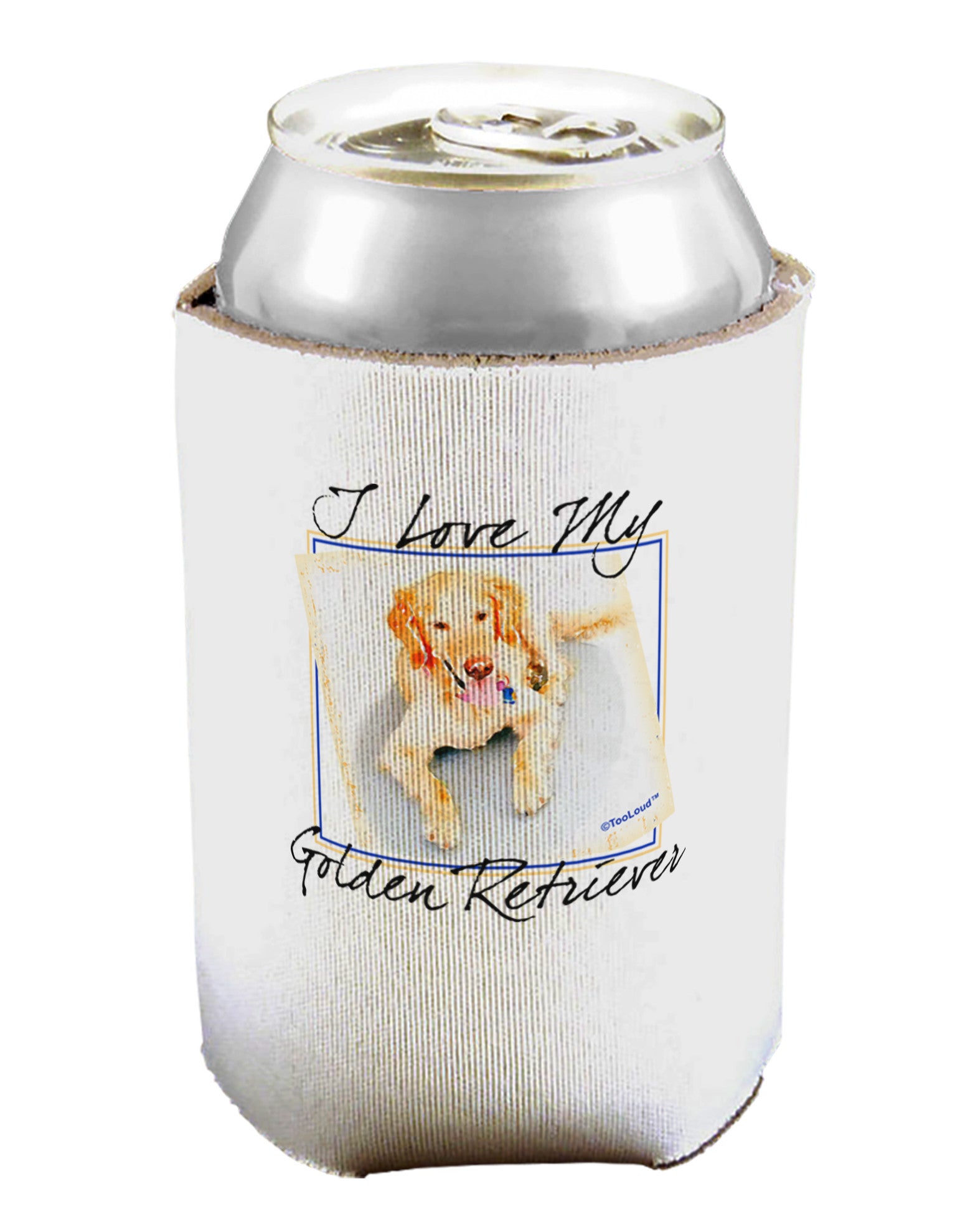 I Love My Golden Retriever Can / Bottle Insulator Coolers-Can Coolie-TooLoud-1-Davson Sales