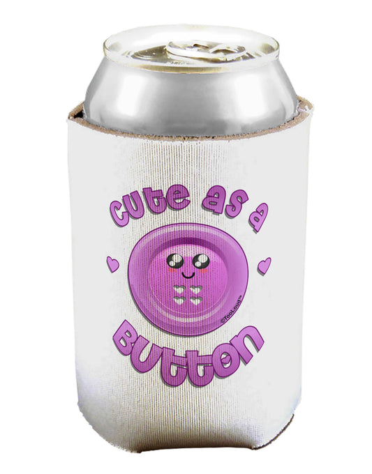 Cute As A Button Smiley Face Can / Bottle Insulator Coolers-Can Coolie-TooLoud-1-Davson Sales