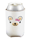 Kyu-T Ears - Beartholomea Girl Teddy Bear Can and Bottle Insulator Cooler-Bottle Insulator-TooLoud-White-Davson Sales