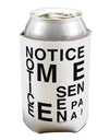 Notice Me Senpai Artistic Text Can / Bottle Insulator Coolers-Can Coolie-TooLoud-1 Piece-Davson Sales