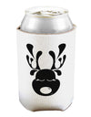 Cute Black Reindeer Face Christmas Can and Bottle Insulator Cooler-Bottle Insulator-TooLoud-White-Davson Sales