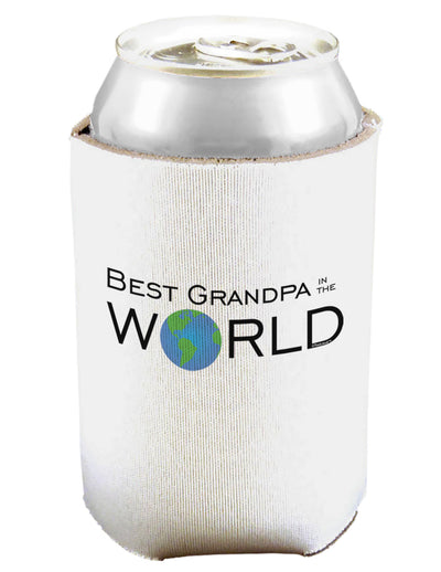 Best Grandpa in the World Can and Bottle Insulator Can Coolie-Bottle Insulator-TooLoud-White-Davson Sales