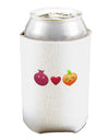 Pomegranate Heart Peach Can and Bottle Insulator Cooler-Bottle Insulator-TooLoud-White-Davson Sales