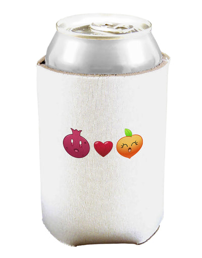 Pomegranate Heart Peach Can and Bottle Insulator Cooler-Bottle Insulator-TooLoud-White-Davson Sales