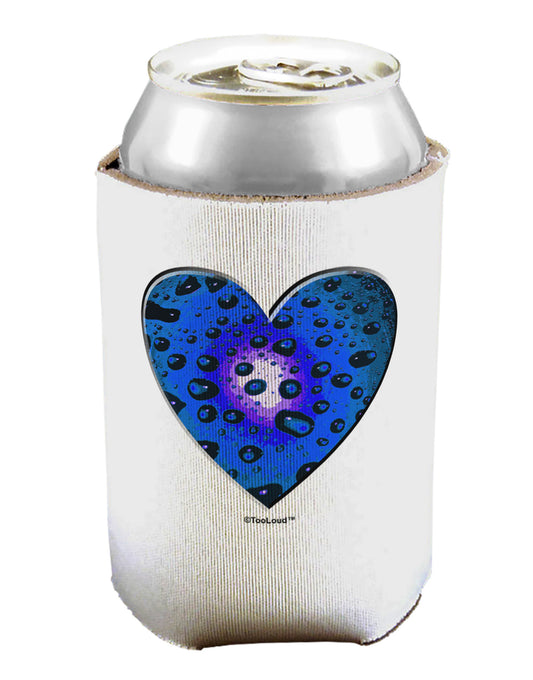 Water Droplet Heart Blue Can / Bottle Insulator Coolers by TooLoud-Can Coolie-TooLoud-1-Davson Sales