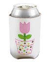 Easter Tulip Design - Pink Can / Bottle Insulator Coolers by TooLoud-Can Coolie-TooLoud-1-Davson Sales