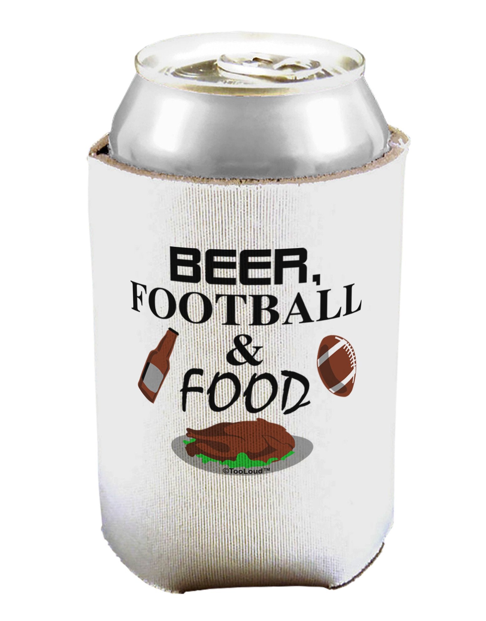 Beer Football Food Can / Bottle Insulator Coolers-Can Coolie-TooLoud-1-Davson Sales