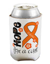 Hope for a Cure - Orange Ribbon Leukemia - Flowers Can / Bottle Insulator Coolers-Can Coolie-TooLoud-1-Davson Sales