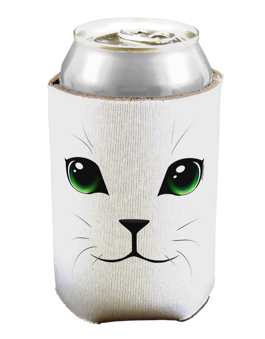 Green-Eyed Cute Cat Face Can / Bottle Insulator Coolers-Can Coolie-TooLoud-1-Davson Sales