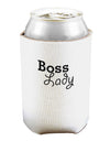 Boss Lady - Boss Day Can and Bottle Insulator Cooler-Bottle Insulator-TooLoud-White-Davson Sales