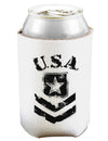 USA Military Army Stencil Logo Can and Bottle Insulator Cooler-Bottle Insulator-TooLoud-White-Davson Sales