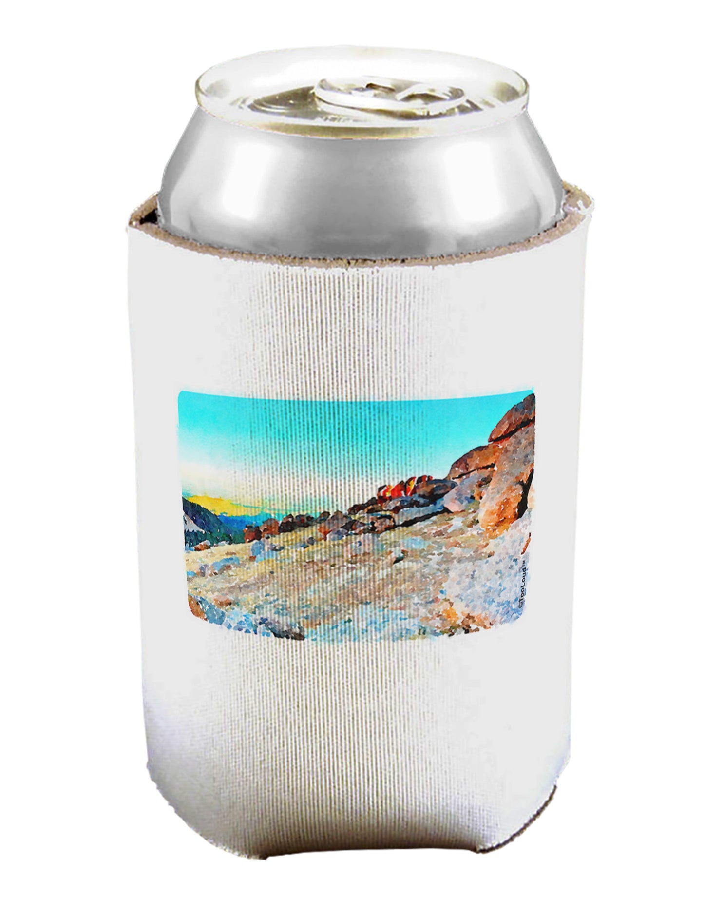 CO Rockies View Watercolor Can / Bottle Insulator Coolers-Can Coolie-TooLoud-1-Davson Sales