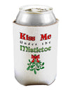 Kiss Me Under the Mistletoe Christmas Can / Bottle Insulator Coolers-Can Coolie-TooLoud-1 Piece-Davson Sales