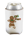 Oh Snap Gingerbread Man Christmas Can and Bottle Insulator Cooler-Bottle Insulator-TooLoud-White-Davson Sales