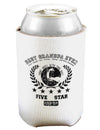 Best Grandpa Ever Distressed Collegiate Can and Bottle Insulator Cooler-Bottle Insulator-TooLoud-White-Davson Sales
