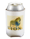 Lion Watercolor 1 Text Can / Bottle Insulator Coolers-Can Coolie-TooLoud-1 Piece-Davson Sales