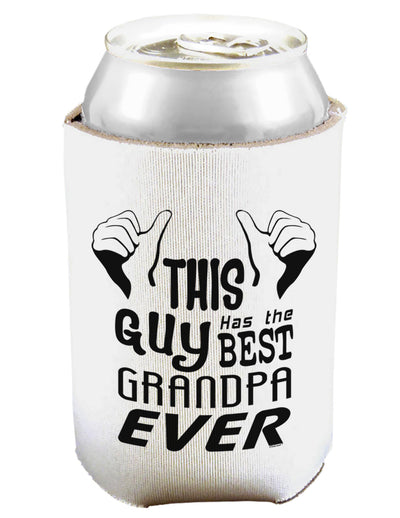 This Guy Has The Best Grandpa Ever Can and Bottle Insulator Cooler-Bottle Insulator-TooLoud-White-Davson Sales