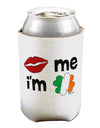 Kiss and Irish Flag Shamrock - Kiss Me I'm Irish Can / Bottle Insulator Coolers by TooLoud-Can Coolie-TooLoud-1-Davson Sales