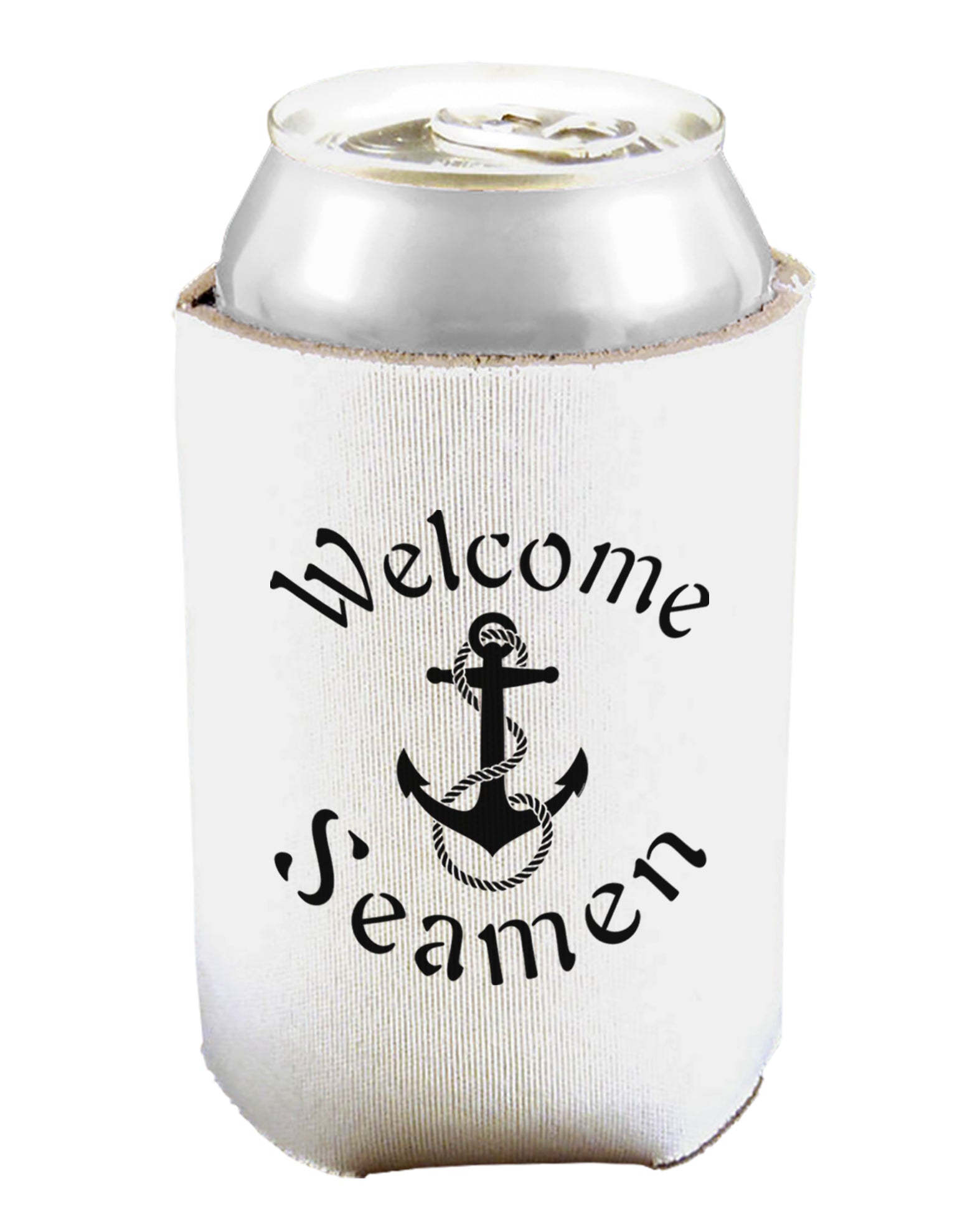 Welcome Seamen Can and Bottle Insulator Cooler-Bottle Insulator-TooLoud-White-Davson Sales