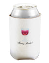 Merry Merlot Text Can and Bottle Insulator Cooler-Bottle Insulator-TooLoud-White-Davson Sales