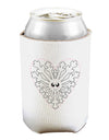Heart Snowflake Christmas Can and Bottle Insulator Cooler-Bottle Insulator-TooLoud-White-Davson Sales