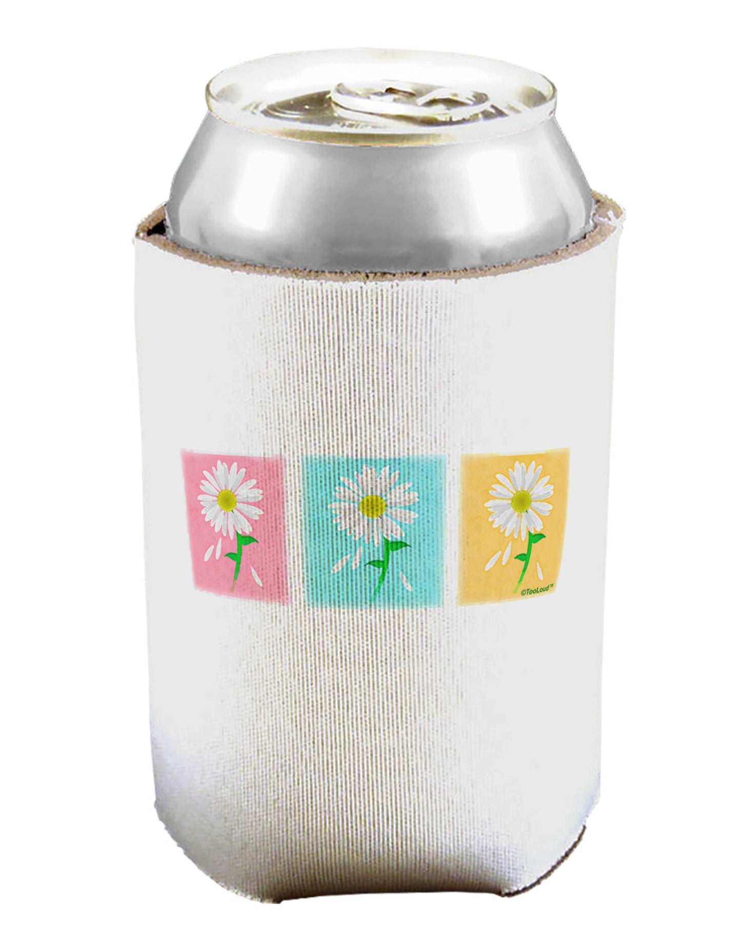 Pretty Daisies Watercolor Can / Bottle Insulator Coolers-Can Coolie-TooLoud-1-Davson Sales