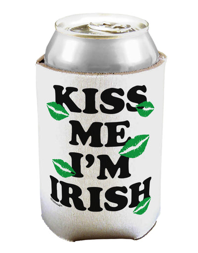 Kiss Me I'm Irish - Green Kisses Can / Bottle Insulator Coolers by TooLoud-Can Coolie-TooLoud-1-Davson Sales