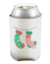 Cute Mr and Mrs Christmas Couple Stockings Can / Bottle Insulator Coolers by TooLoud-Can Coolie-TooLoud-1-Davson Sales