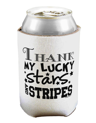 Thank My Lucky Stars and Stripes Can / Bottle Insulator Coolers by TooLoud-Can Coolie-TooLoud-1-Davson Sales