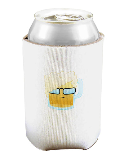 Bartleby the Hipster Beer Can and Bottle Insulator Cooler-Bottle Insulator-TooLoud-White-Davson Sales