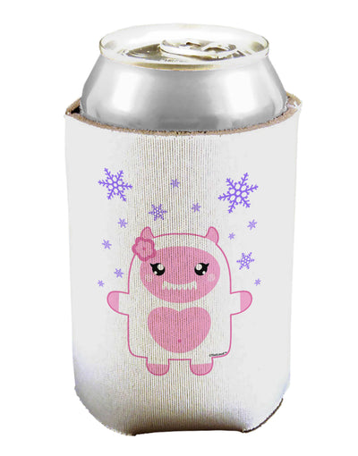 Cute Abominable Snowman Girl Yeti - Christmas Can / Bottle Insulator Coolers-Can Coolie-TooLoud-1 Piece-Davson Sales