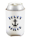 Howdy Sailor Nautical Anchor Can and Bottle Insulator Cooler-Bottle Insulator-TooLoud-White-Davson Sales