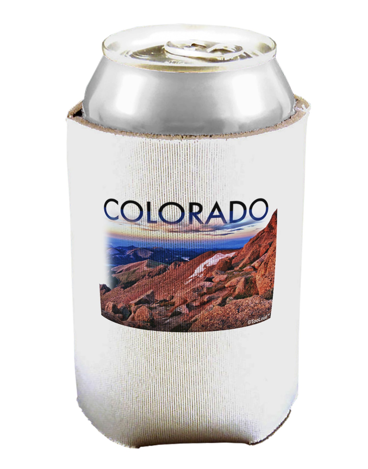 Colorado Mtn Sunset Cutout Can / Bottle Insulator Coolers-Can Coolie-TooLoud-1-Davson Sales