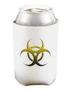 Biohazard Symbol Yellow Stone Apocalypse Can and Bottle Insulator Cooler-Bottle Insulator-TooLoud-White-Davson Sales