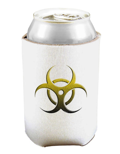 Biohazard Symbol Yellow Stone Apocalypse Can and Bottle Insulator Cooler-Bottle Insulator-TooLoud-White-Davson Sales