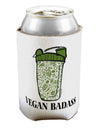 TooLoud Vegan Badass Bottle Print Can Bottle Insulator Coolers-Can Coolie-TooLoud-2 Piece-Davson Sales